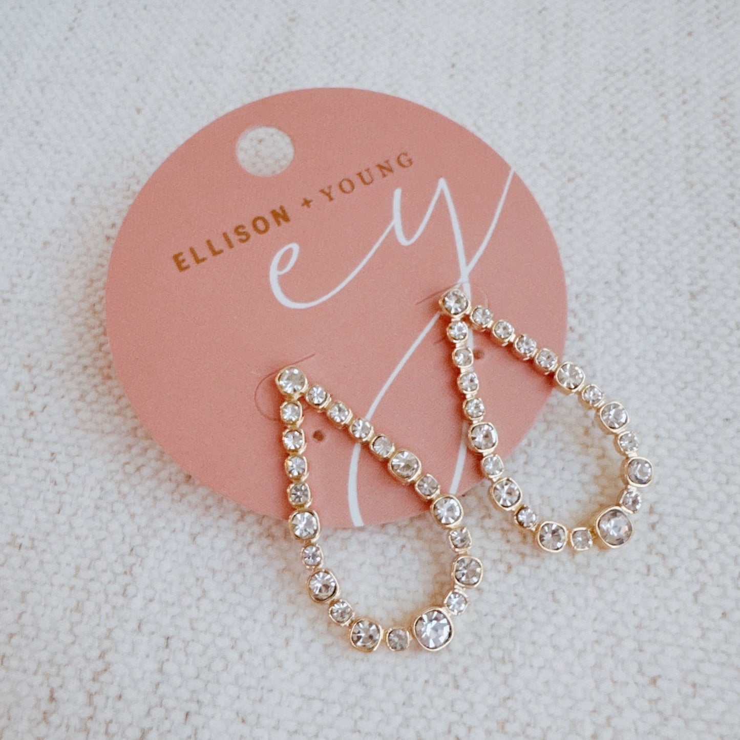 Sparkle Teardrop Shaped Earrings