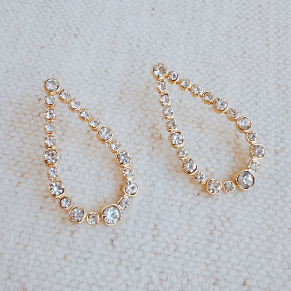 Sparkle Teardrop Shaped Earrings