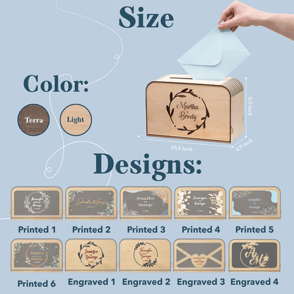 Printed Wedding Card Box