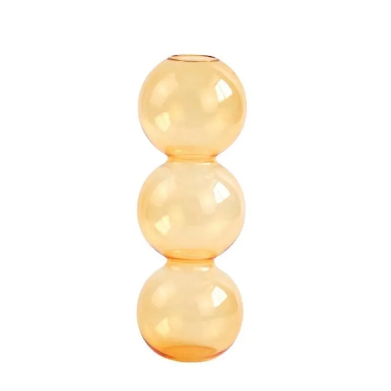 DecorBites™ Clear Glass Bubble Vase for Home Decor