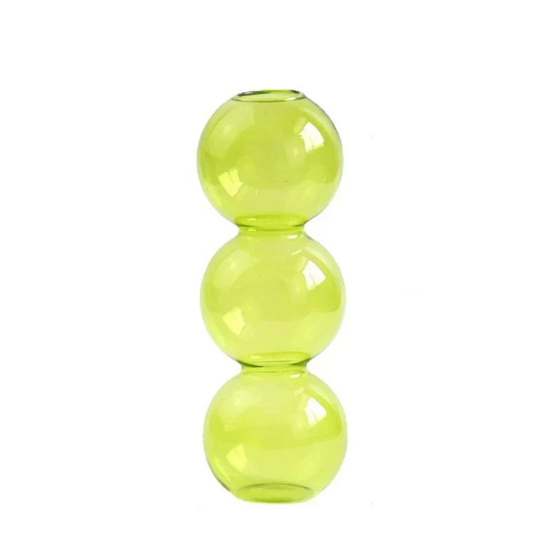 DecorBites™ Clear Glass Bubble Vase for Home Decor