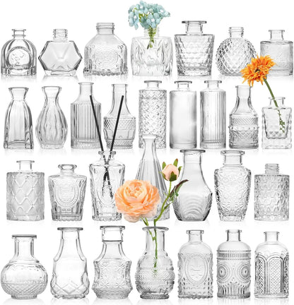 DecorBites™ Clear Glass Bud Vase Bulk Set