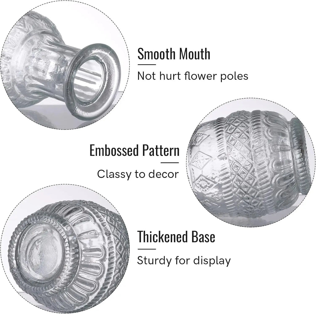 DecorBites™ Clear Glass Bud Vase Bulk Set