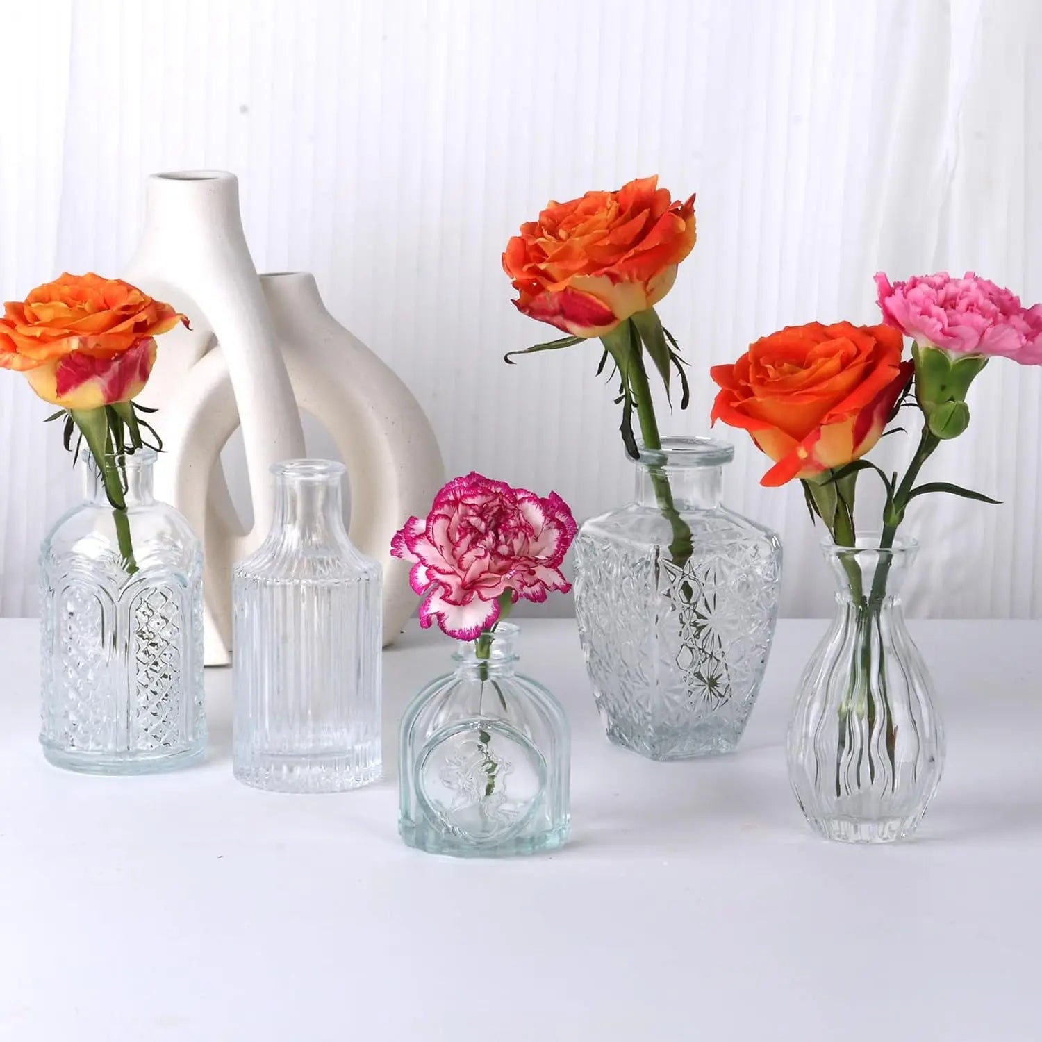 DecorBites™ Clear Glass Bud Vase Bulk Set