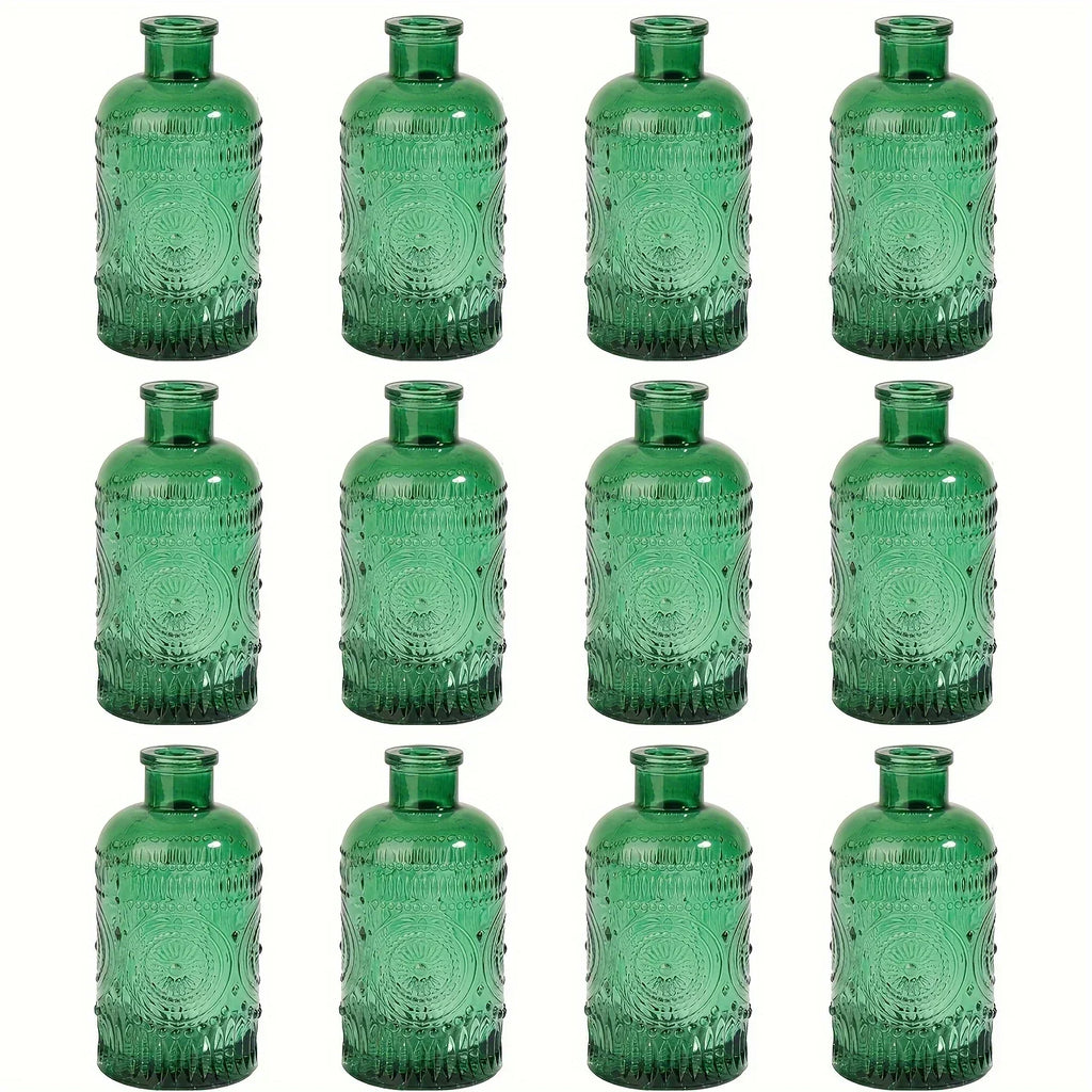 DecorBites™ Clear Glass Bud Vases Set - 12 Pieces