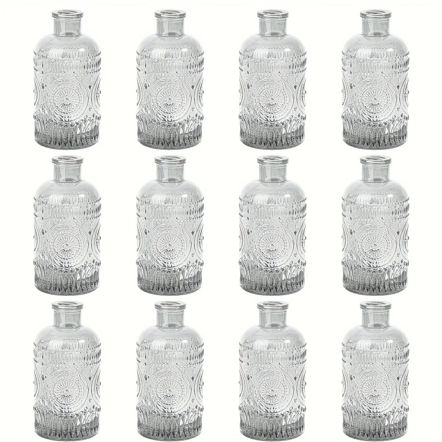 DecorBites™ Clear Glass Bud Vases Set - 12 Pieces