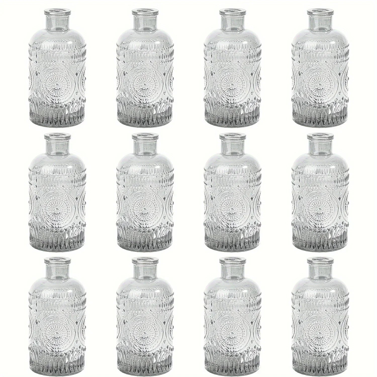 DecorBites™ Clear Glass Bud Vases Set - 12 Pieces
