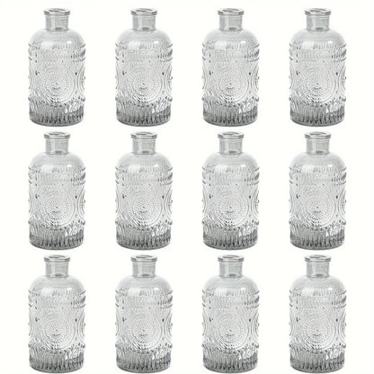 DecorBites™ Clear Glass Bud Vases Set - 12 Pieces