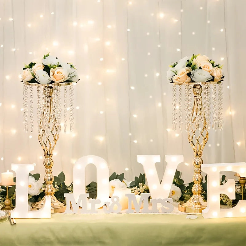 DecorBites™ Metal Flower Vases for Wedding Centerpieces