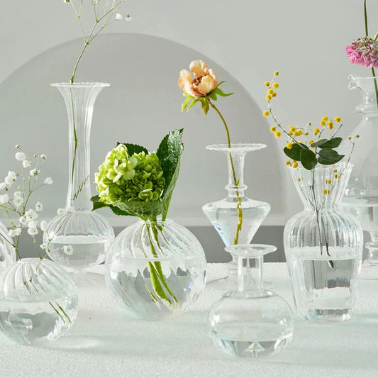 DecorBites™ Modern Nordic Glass Vases Set for Home and Wedding