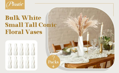 DecorBites™ Plastic Retro Flower Vases 6-20 Pack