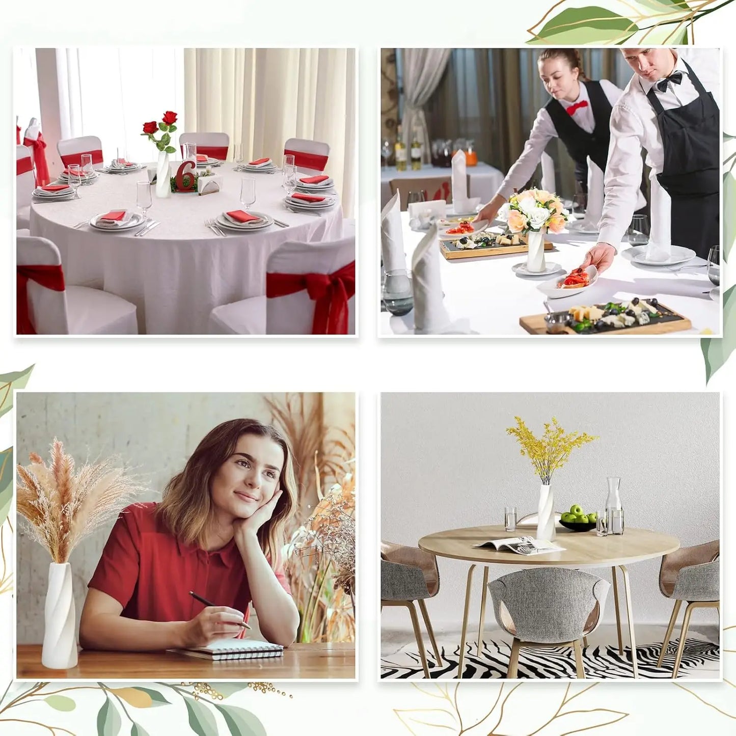 DecorBites™ Plastic Retro Flower Vases 6-20 Pack