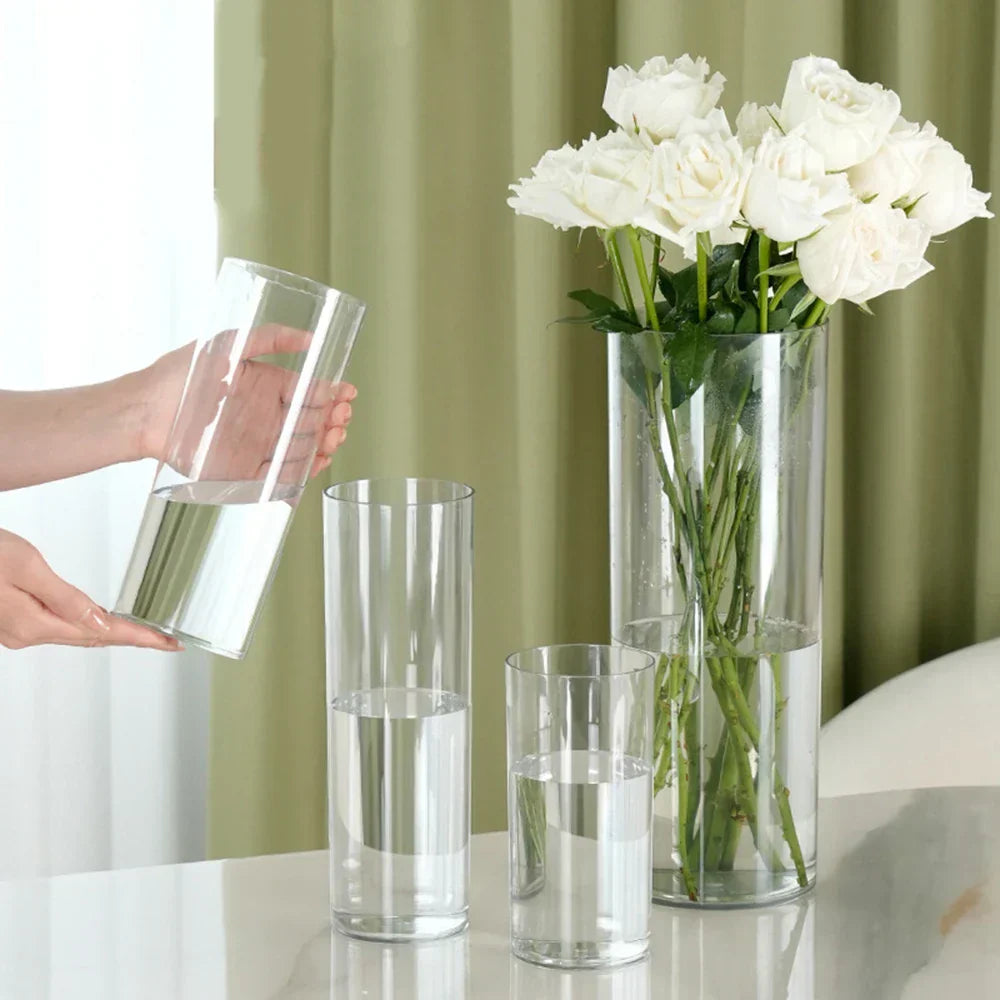 DecorBites™ Shatterproof Clear Acrylic Cylinder Vase