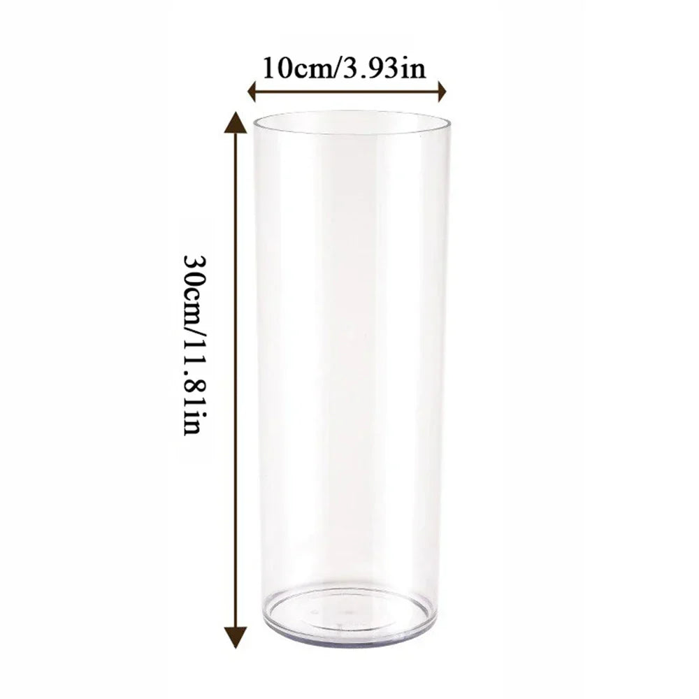 DecorBites™ Shatterproof Clear Acrylic Cylinder Vase