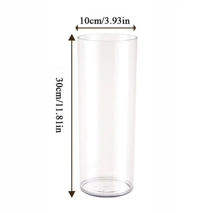 DecorBites™ Shatterproof Clear Acrylic Cylinder Vase