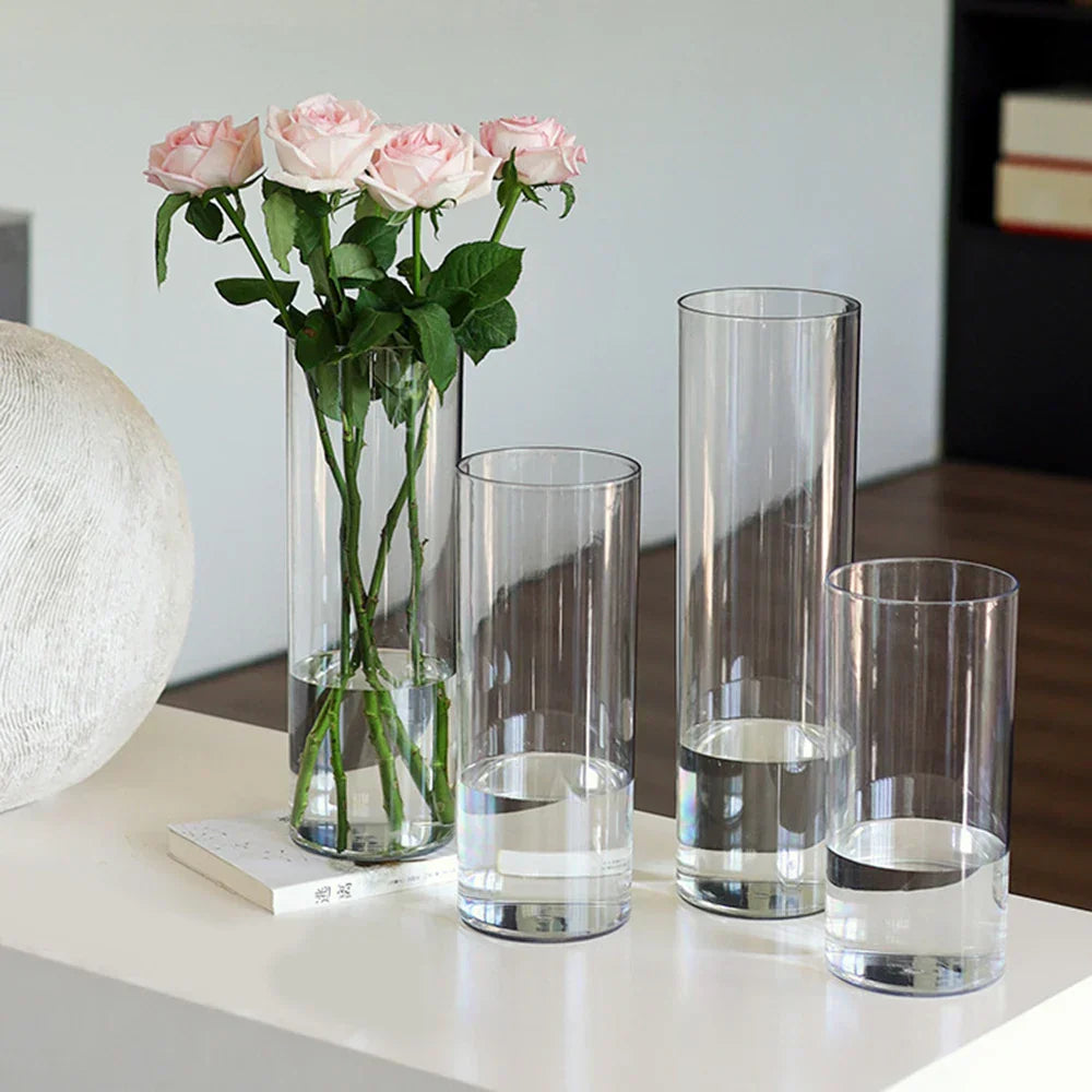 DecorBites™ Shatterproof Clear Acrylic Cylinder Vase