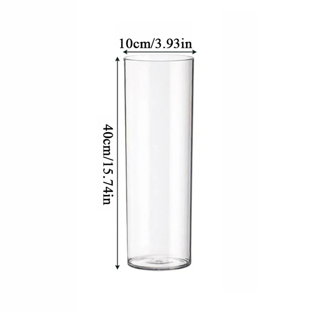 DecorBites™ Shatterproof Clear Acrylic Cylinder Vase