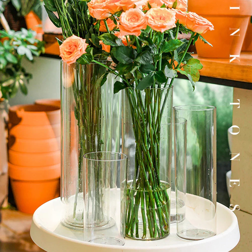 DecorBites™ Shatterproof Clear Acrylic Cylinder Vase