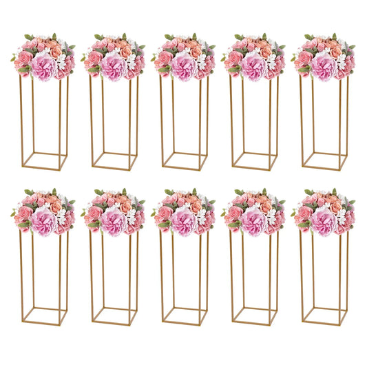 DecorBites™ Gold Metal Wedding Flower Stand Set