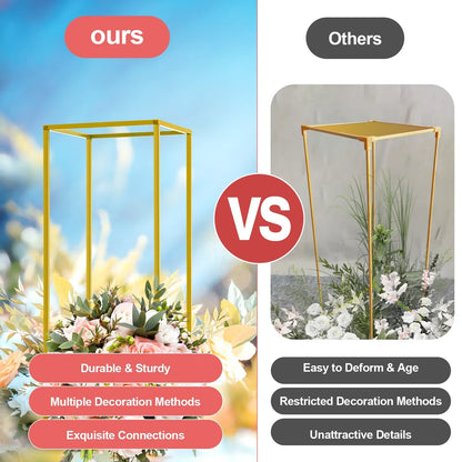 DecorBites™ Gold Metal Wedding Flower Stand Set