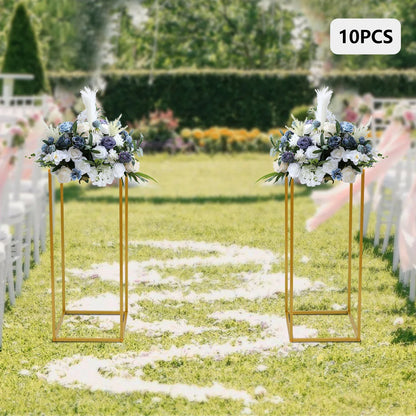 DecorBites™ Gold Metal Wedding Flower Stand Set
