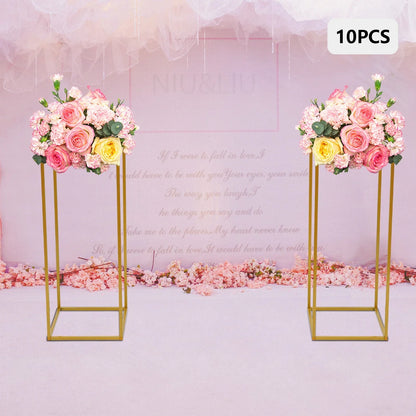 DecorBites™ Gold Metal Wedding Flower Stand Set
