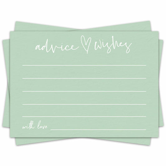 Qoamp Wedding Advice Cards 4x6 Inches 30pcs White Minimalist Bridal Shower