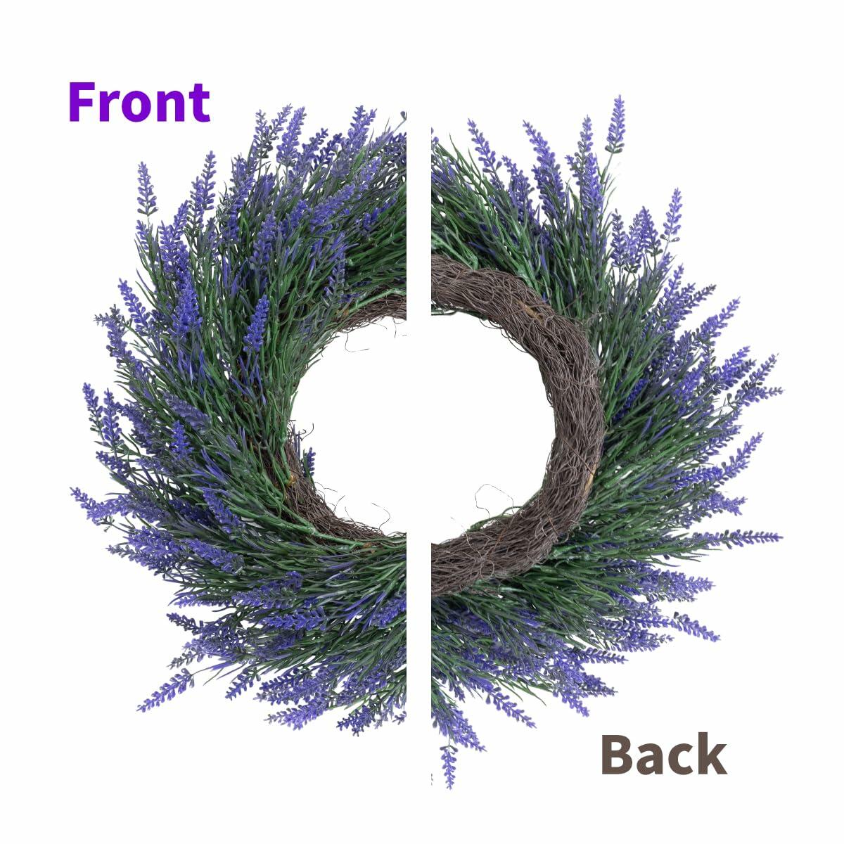 JUST FOR PARTY 18" Lavender Wreath Purple Artificial Spring Summer Decor