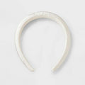 A New Day™ Padded Textured Satin Floral Hair Headband Ivory White