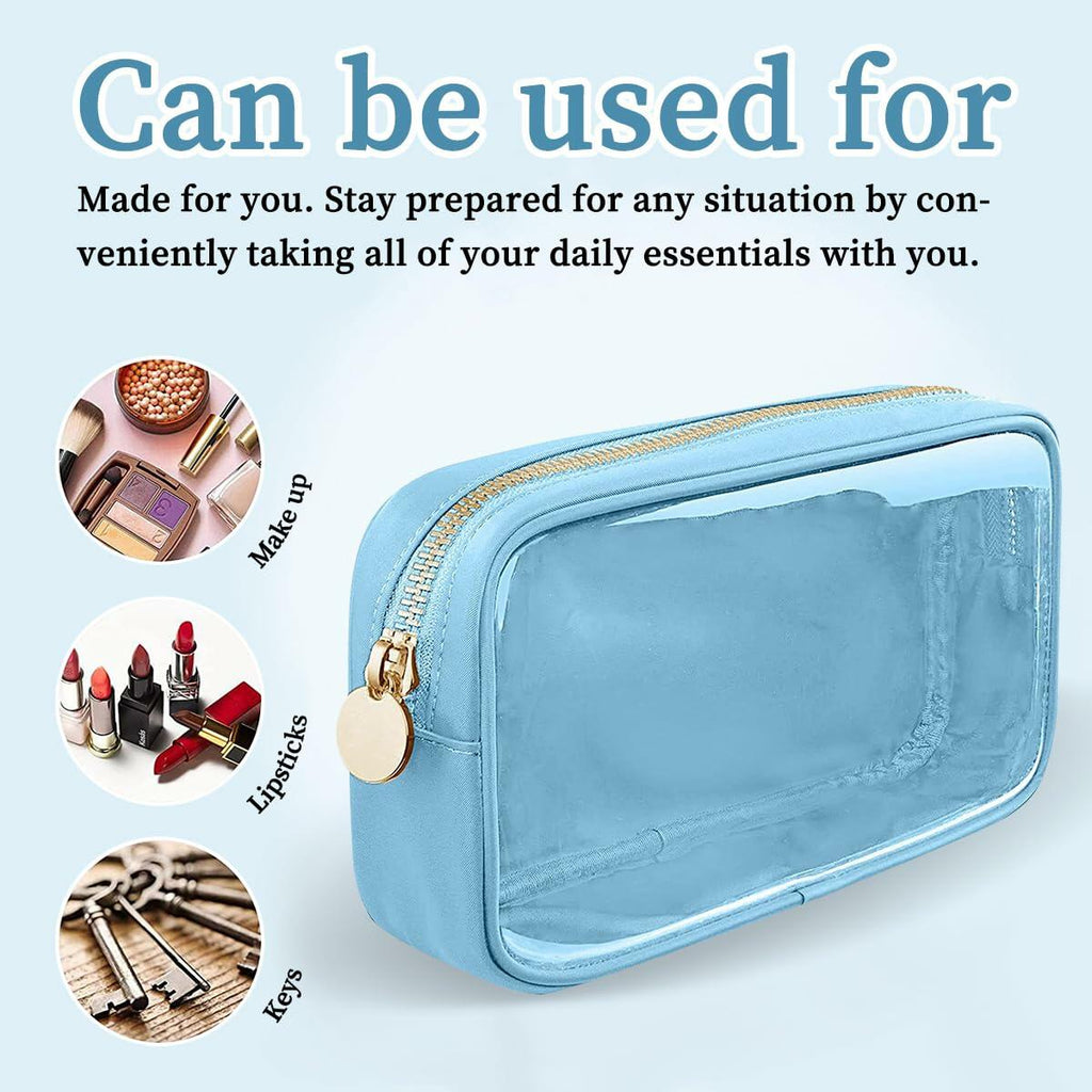 PRRQFJZS Clear Waterproof Makeup Bag Travel Organizer Zipper Yellow