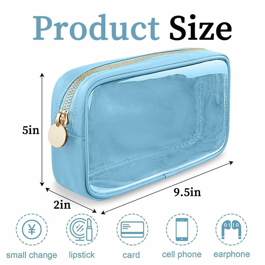 PRRQFJZS Clear Waterproof Makeup Bag Travel Organizer Zipper Yellow