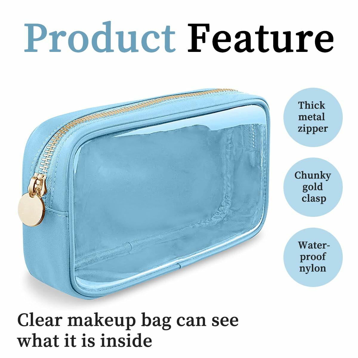 PRRQFJZS Clear Waterproof Makeup Bag Travel Organizer Zipper Yellow