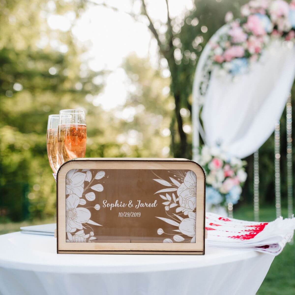 Printed Wedding Card Box