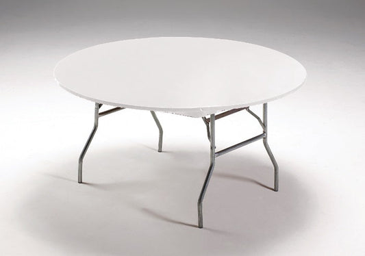 Bulk White Stay Put Plastic 60" Round Table Covers (12 per Case)